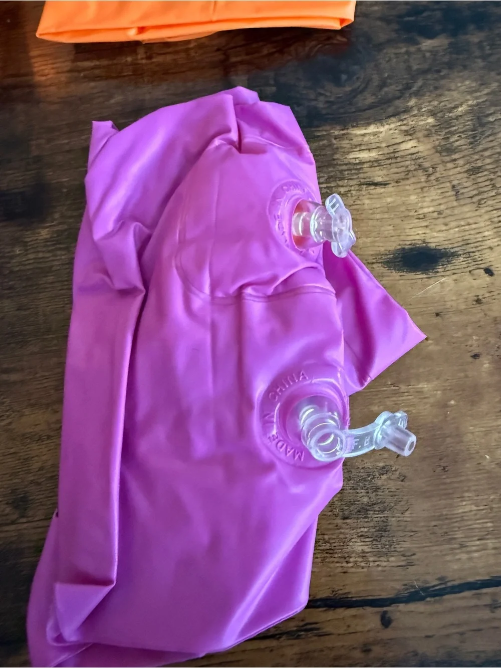 WANMSTOYS Roll-Ups Swim Arm Bands in Orange & Pink
